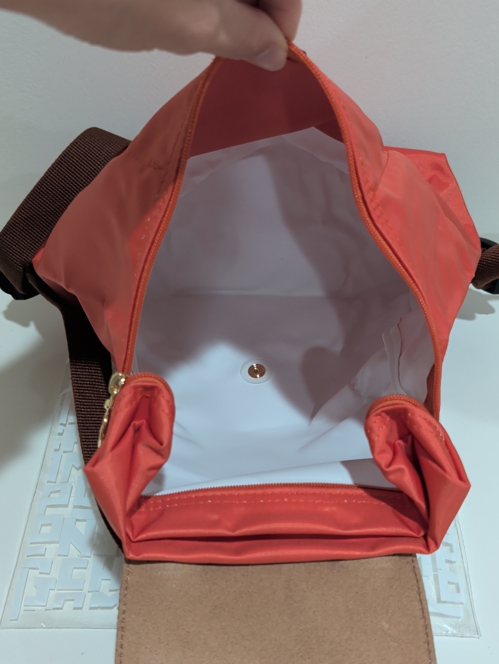 Longchamp Le Pliage Original Backpack in Orange - Picture 13 of 13